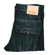 Luke 1977 SILVER Mid Blue Worker Style Jeans -