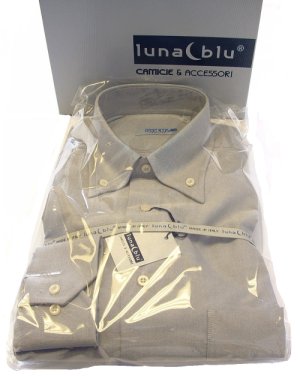 Luna Blu Oxford Milano Shirt Silver Grey