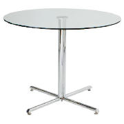 Luna dining table, clear