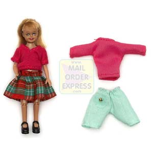 Lundby Dolls House Sm land Girl and Clothes