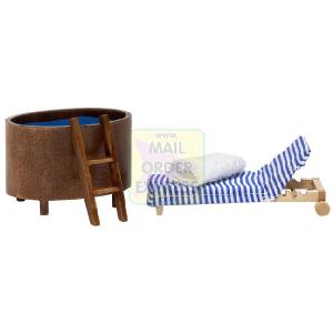 Lundby Dolls House Stockholm Sunbed and Bath 1 18 Scale