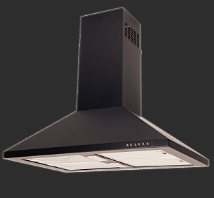 Lux-Air LA-70-STD-ISL-BLK Black Cooker Hood