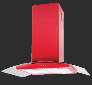 Lux-Air LA-90-CVD-ISL-RED Cooker Hood