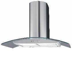 Luxair 110cm Curved Glass Chimney Hood