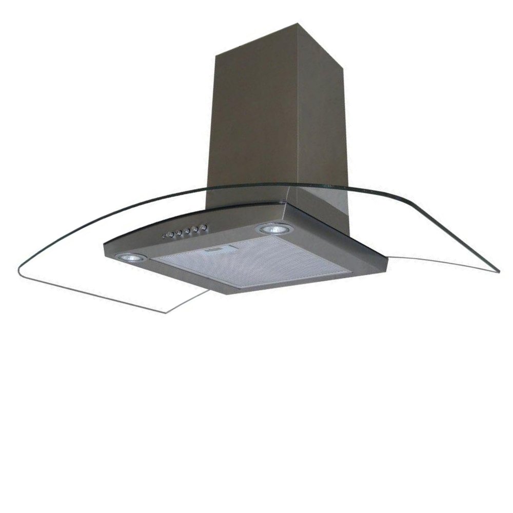 90cm Curved Glass Chimney Hood (two Boxes)