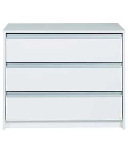 Luxor 3 Drawer Chest - White