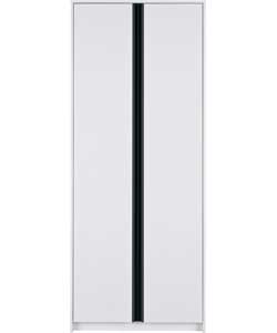 Luxor Kids 2 Door Wardrobe - White and Black