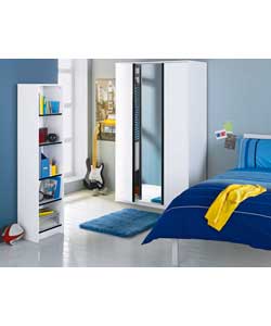 Luxor Kids 3 Door Wardrobe - White and Black