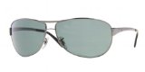 Luxottica Ray Ban 3342 Sunglasses 004/58 GUNMETAL CRYSTAL GREEN POLARIZED 60/12 Small