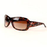 Luxottica Rhinestone Flowers Fashion Frame Sunglasses
