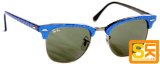 Luxottica Sunglasses Clubmaster Top Blue on Black (49)
