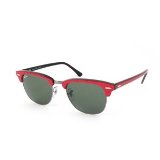 Luxottica Sunglasses Clubmaster Top Red on Black (49)