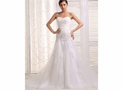 Luxury Elegant Strapless Sweetheart Satin