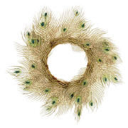 Luxury Faux Peacock Feather Wreath
