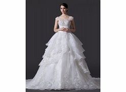 Luxury Noble Organza Satin Wedding Dresses
