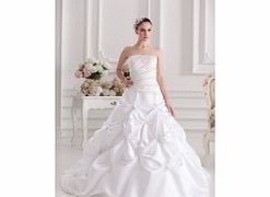 Luxury Noble Strapless Taffeta Chapel Train