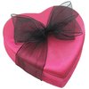 luxury Satin Heart Box in ``Black Bow`` Gift Wrap