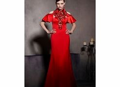 Luxury Sequins Wedding Dresses Wedding Party Red