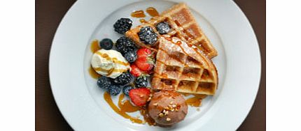 Luxury Waffles and Hot Drink for Two