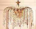 3-light crystal chandelier