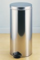 30-litre solid stainless steel pedal bin