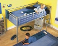 LXDirect 3ft metal mid-sleeper with mattress