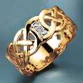 9 carat diamond-set celtic band ring