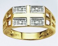 LXDirect 9-carat diamond-set St George ring