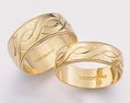 9-carat gold celtic wedding rings