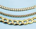 LXDirect 9-carat gold diamond-cut curb chain in 2 lengths