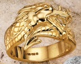 LXDirect 9 carat gold dragon ring