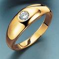 9-carat gold moissanite ring