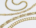 LXDirect 9-carat gold solid fancy figaro chains or bracelet