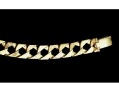 9-carat gold square contrast curb chain