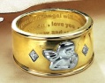 LXDirect 9-carat guardian angel ring with message