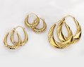 9-carat set of 3 creole earrings