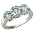 LXDirect 9-carat white gold trilogy ring