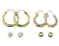 LXDirect 9ct set of 4 pairs of earrings
