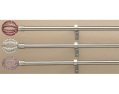 beaded satin nickel pole
