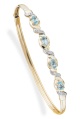 LXDirect blue topaz and diamond set bangle