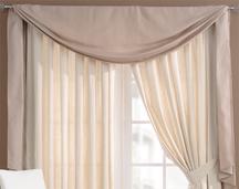 LXDirect canvas pleated curtains and tie-backs