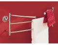 LXDirect chrome swing-arm towel rail