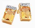LXDirect citrine and diamond earrings