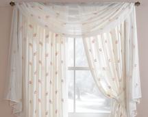 LXDirect cubes lined voile curtains