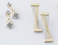LXDirect diamond 2-colour drop earrings