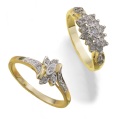 LXDirect diamond cluster dress ring