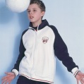 england zip through fleece sweat top