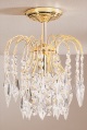 LXDirect flush crystal waterfall-style chandelier