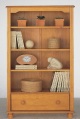 four-shelf bookcase with drawer
