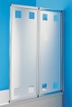 LXDirect frosted cube double-folding shower screen